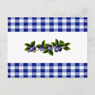 Postale Carte Recette Blueberries