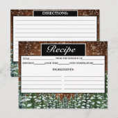 Postale Carte Recette bois et pin de neige noir (Devant / Derrière)