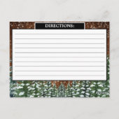 Postale Carte Recette bois et pin de neige noir (Dos)