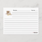 Postale Carte Recette Cannamon Rolls (Dos)