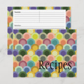 Postale Carte Recette Cercles Rétro (Devant / Derrière)