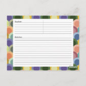 Postale Carte Recette Cercles Rétro (Dos)