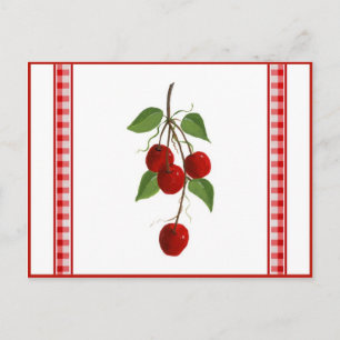 Postale Carte Recette Cerises