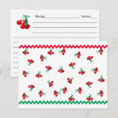 Postale Carte Recette Cerises & Ric Rac (Devant / Derrière)