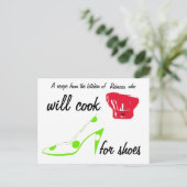 Postale Carte Recette Chaussures (Debout devant)