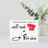 Postale Carte Recette Chaussures (Debout devant)
