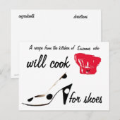 Postale Carte Recette Chaussures (Devant / Derrière)