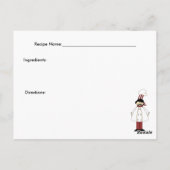 Postale Carte Recette Chef Italien #1 (Dos)