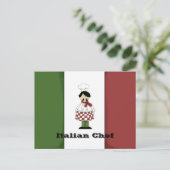 Postale Carte Recette Chef Italien #2 (Debout devant)