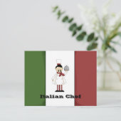 Postale Carte Recette Chef Italien #4 (Debout devant)