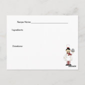 Postale Carte Recette Chef Italien #4 (Dos)