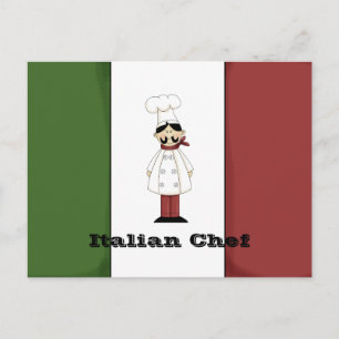 Postale Carte Recette Chef Italien #6
