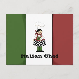 Postale Carte Recette Chef Italien #8