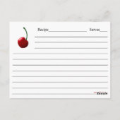 Postale Carte Recette Cherry Lover (Dos)