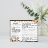 Postale Carte Recette Chip Chocolat Cookies Cookies (Debout devant)