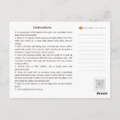 Postale Carte Recette Cookies Chip Chocolat (Dos)