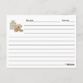 Postale Carte Recette Cookies Cuisine (Dos)