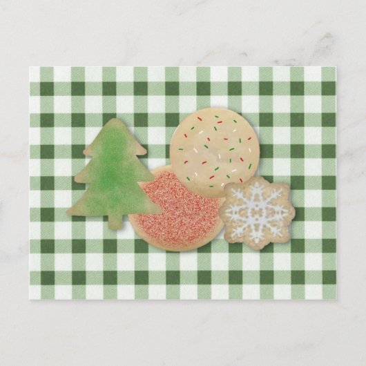 Postale Carte Recette Cookies Vacances (Devant)
