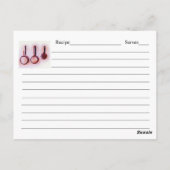Postale Carte Recette Cuisine (Dos)