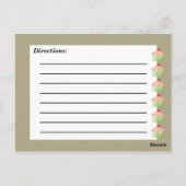 Postale Carte Recette Cupcake (Dos)