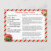 Postale Carte Recette de biscuits de sucre de Noël (Devant)