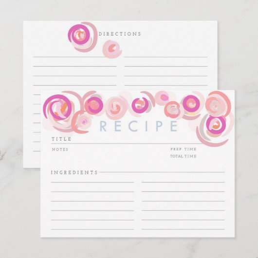 Postale Carte Recette de points roses (Devant / Derrière)