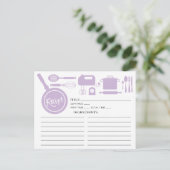 Postale Carte Recette d'ustensiles de cuisine Lavender mod (Debout devant)