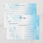 Postale Carte Recette Fête des mariées Bleu clair, Plage (Devant / Derrière)