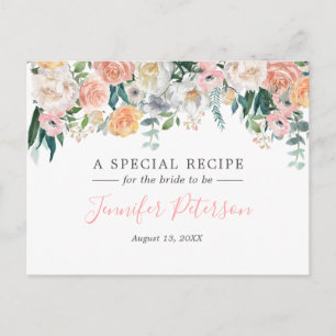 Postale Carte Recette Fête des mariées Florale Jardin Roma