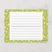 Postale Carte Recette Flore Vert (Dos)