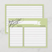Postale Carte Recette Green Retro (Devant / Derrière)