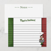 Postale Carte Recette italienne stylée (Devant / Derrière)