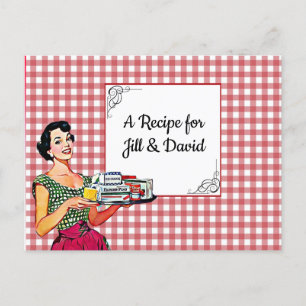 Postale Carte Recette Mariage Retro Personnalisée