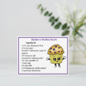 Postale Carte Recette Muffins aux bleuets (Debout devant)