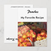 Postale Carte Recette - Pêche (Devant / Derrière)