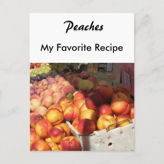 Postale Carte Recette - Pêche (Devant)