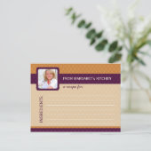 Postale Carte Recette Photo Ovals Retro - Tangerine (Debout devant)