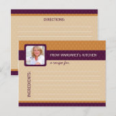 Postale Carte Recette Photo Ovals Retro - Tangerine (Devant / Derrière)