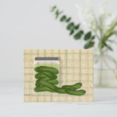 Postale Carte Recette Pickles (Debout devant)