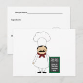 Postale Carte Recette Pizza #5 (Devant / Derrière)