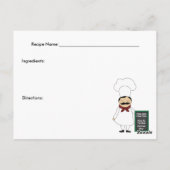 Postale Carte Recette Pizza #5 (Dos)