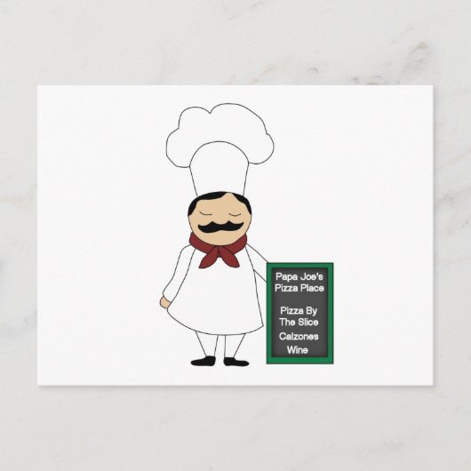 Postale Carte Recette Pizza #5 (Devant)