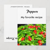 Postale Carte Recette - Poivrons (Devant / Derrière)