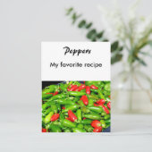 Postale Carte Recette - Poivrons (Debout devant)