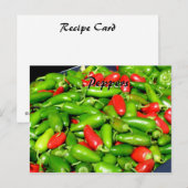 Postale Carte Recette - Poivrons (Devant / Derrière)