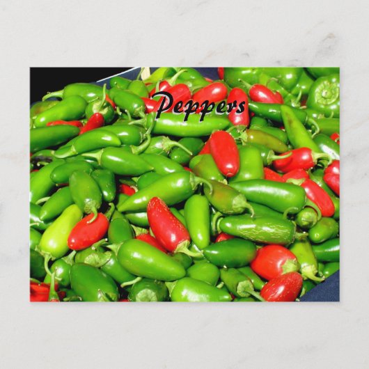 Postale Carte Recette - Poivrons (Devant)