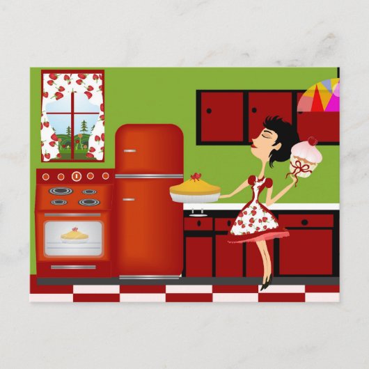 Postale Carte Recette Rétro (Devant)