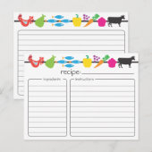 Postale Carte Recette Rétro (Devant / Derrière)