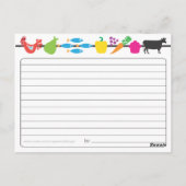 Postale Carte Recette Rétro (Dos)