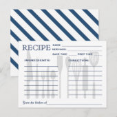 Postale Carte Recette Rétro avec Outils de Cuisine (Devant / Derrière)
